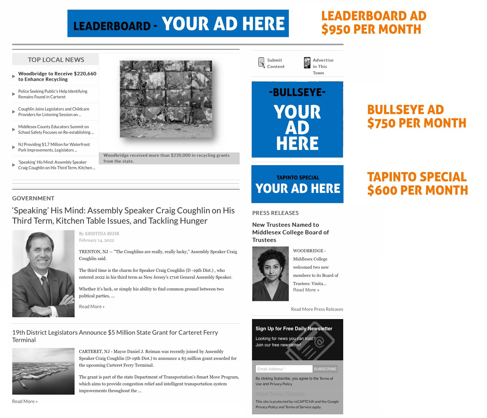 Buy TAPinto Ads Price Sheet
